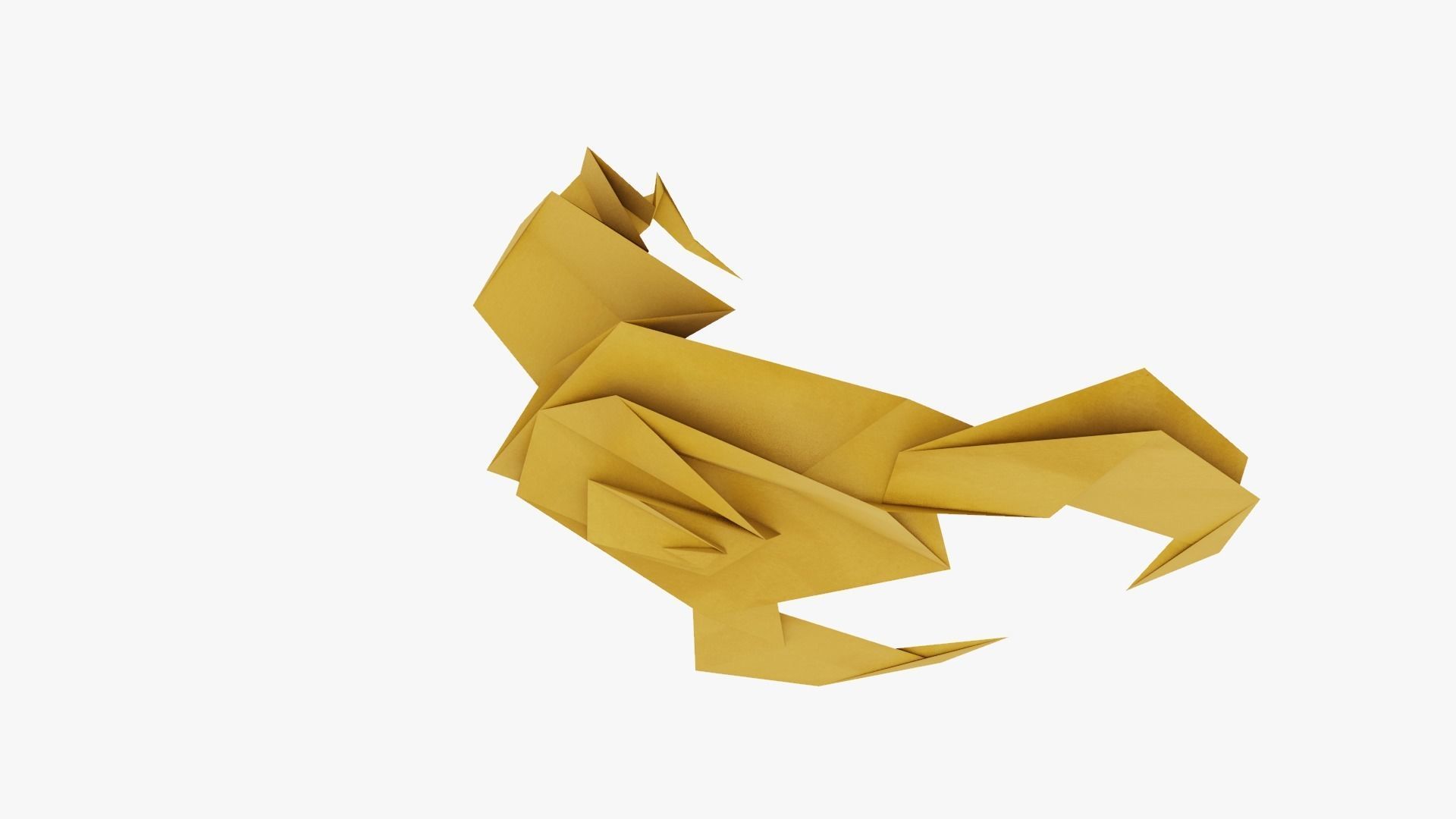 Origami Scorpion Low-poly 3D model_4