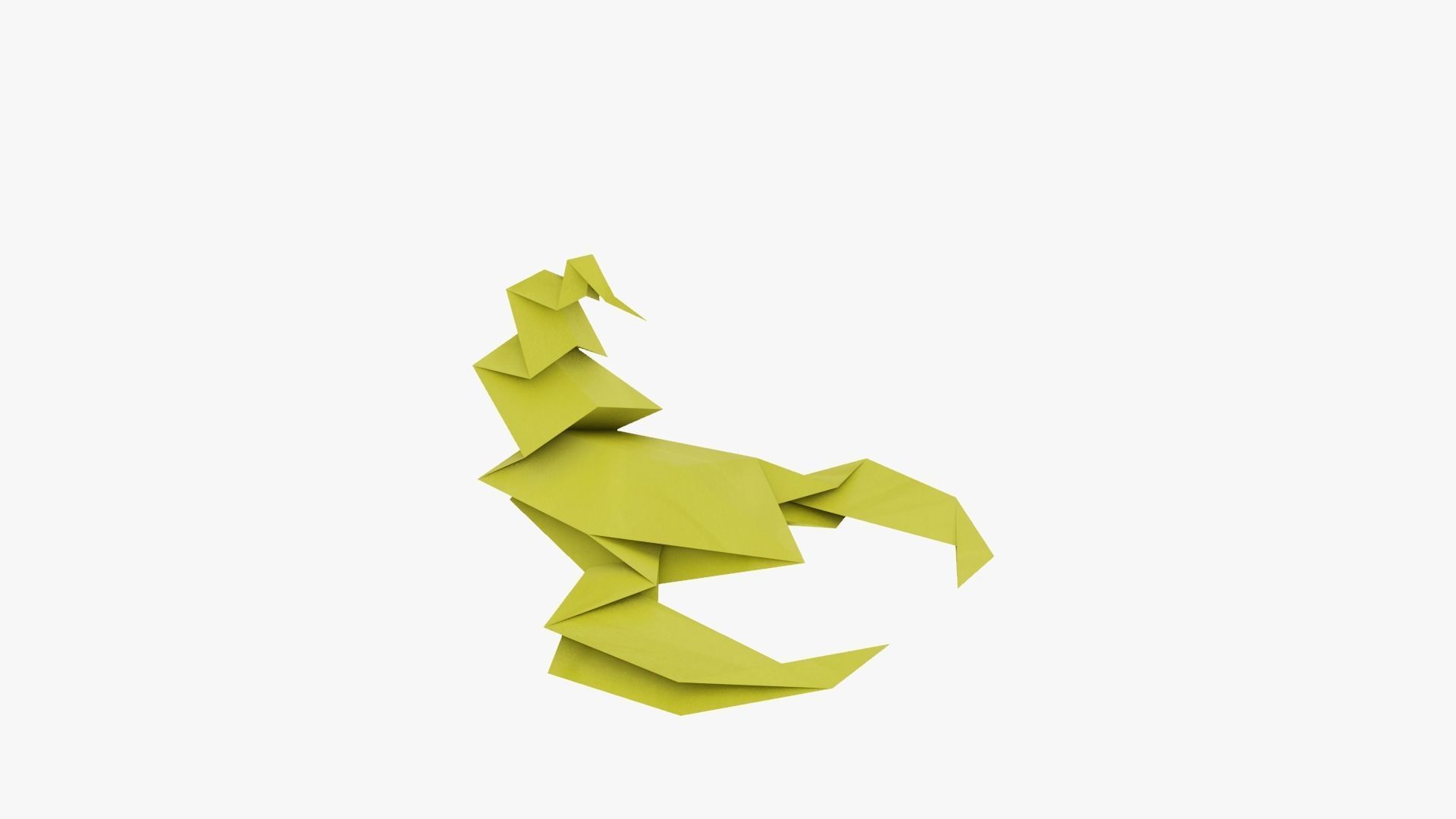 Origami Scorpion Low-poly 3D model_2
