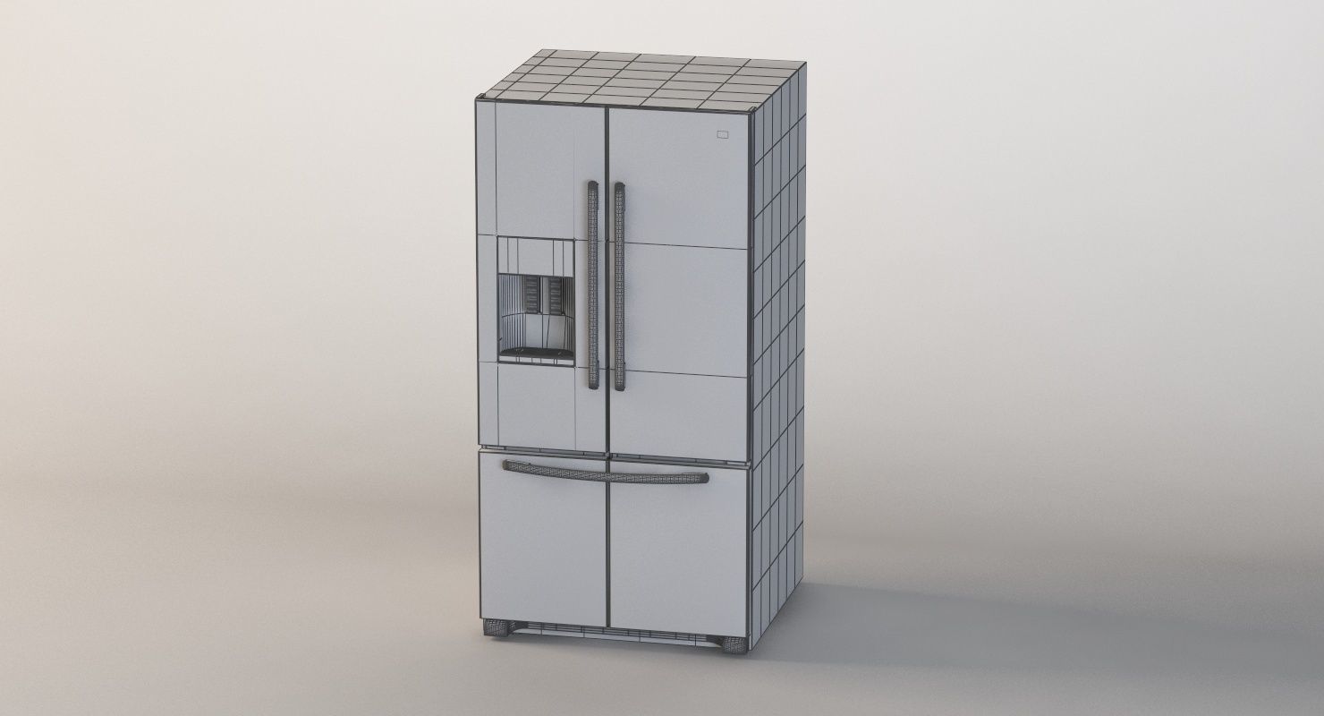 Maytag 26 Cu Ft Ice2o French Door Refrigerator 3D model_11