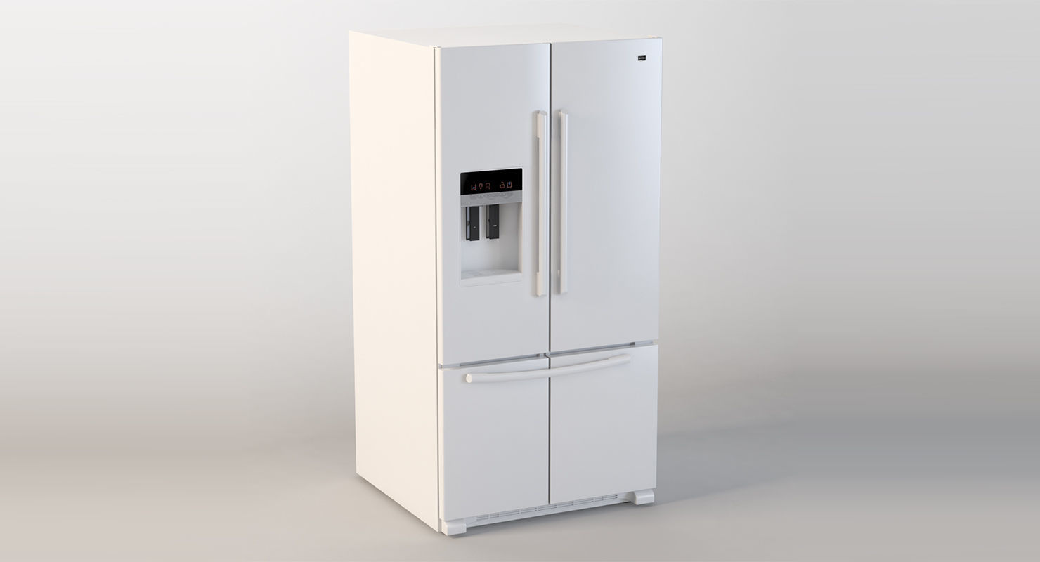 Maytag 26 Cu Ft Ice2o French Door Refrigerator 3D model_8