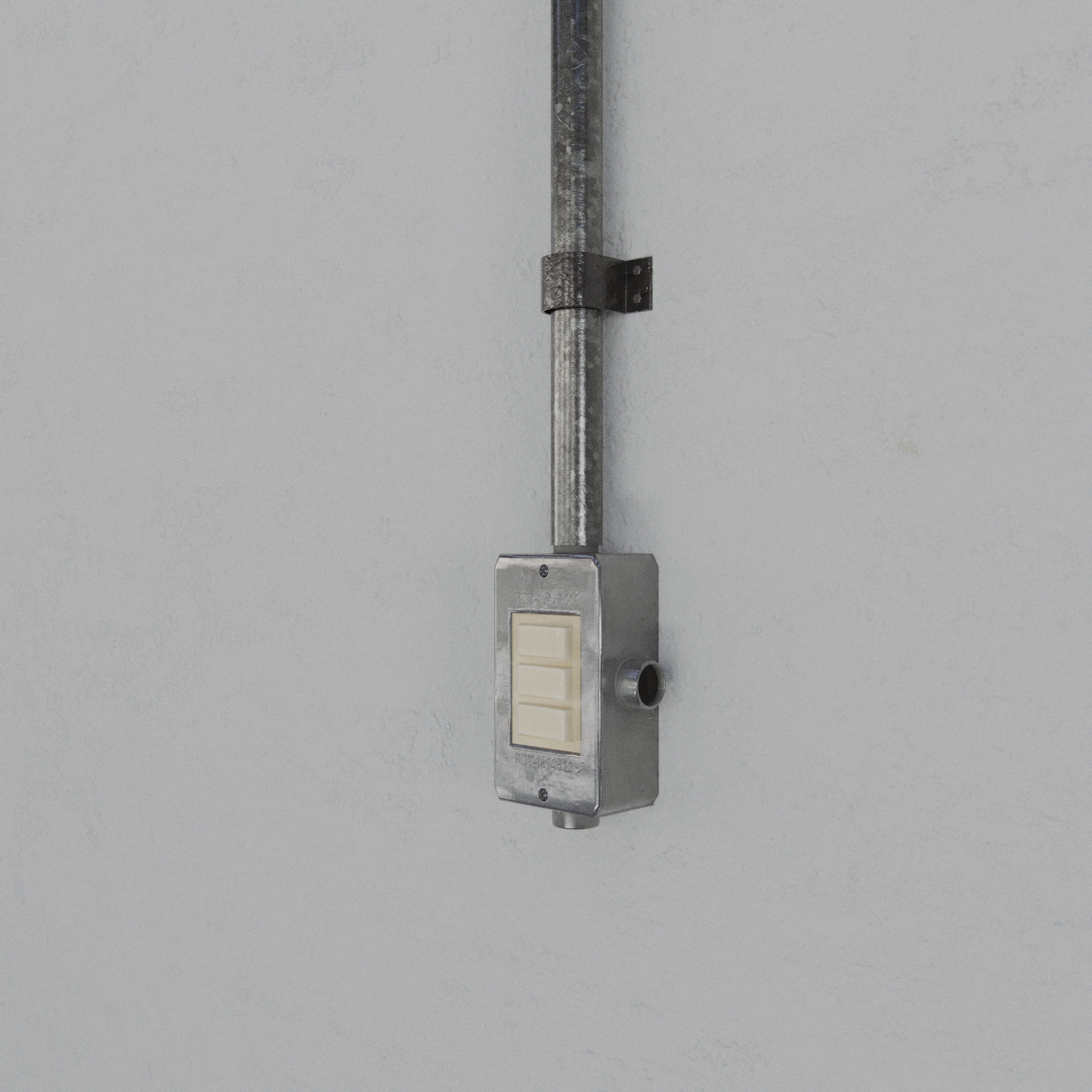 Empty Small Warehouse 3D model_4