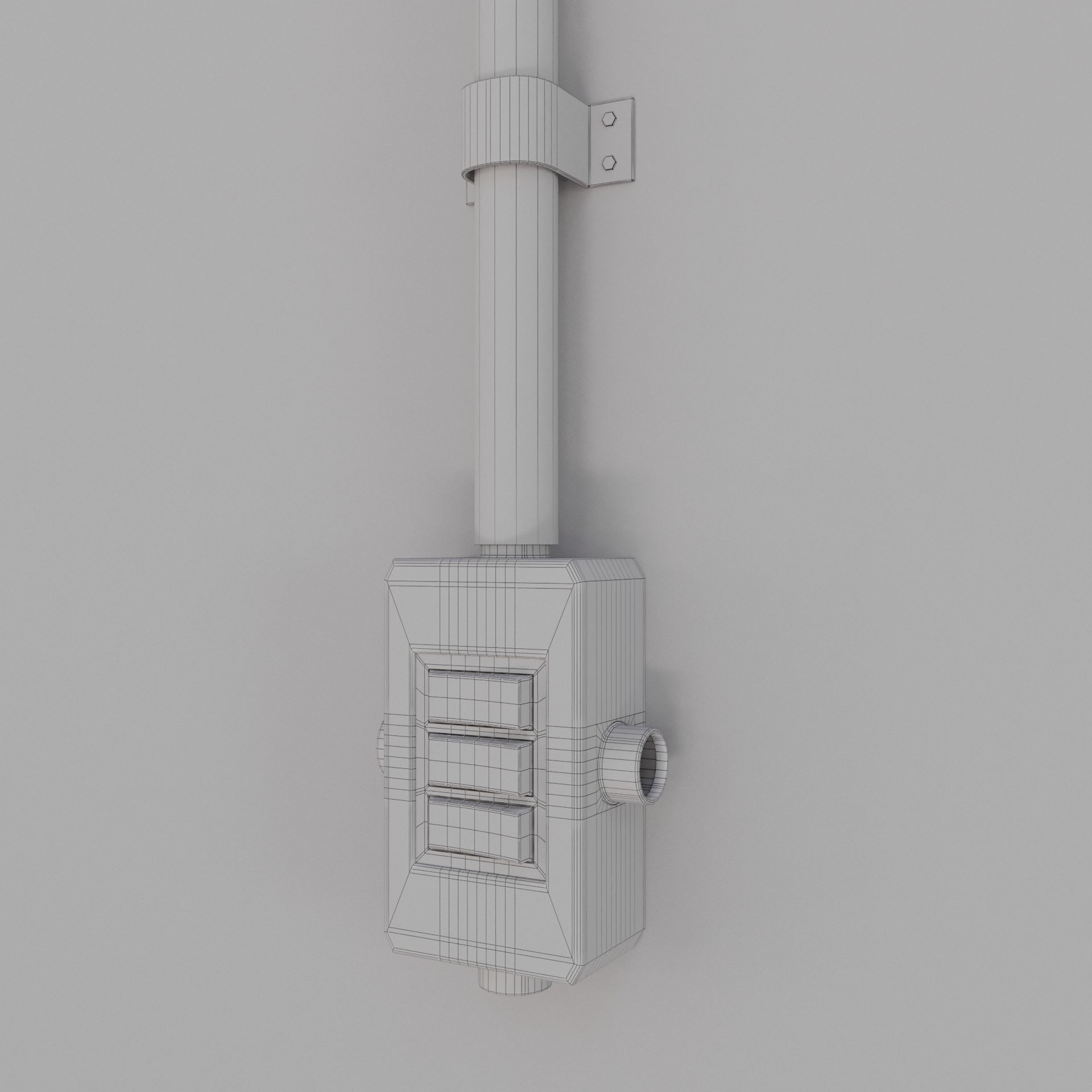 Empty Small Warehouse 3D model_6