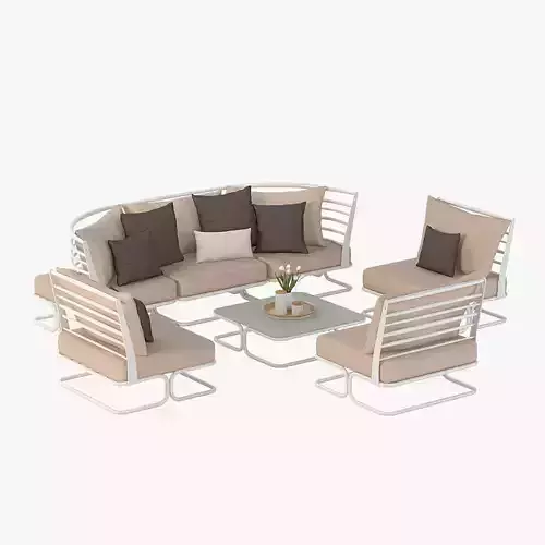 Marcel Outdoor Elements Sofa Set 3D model