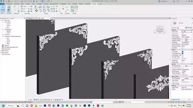 Classic Ornaments Revit Family 3D model