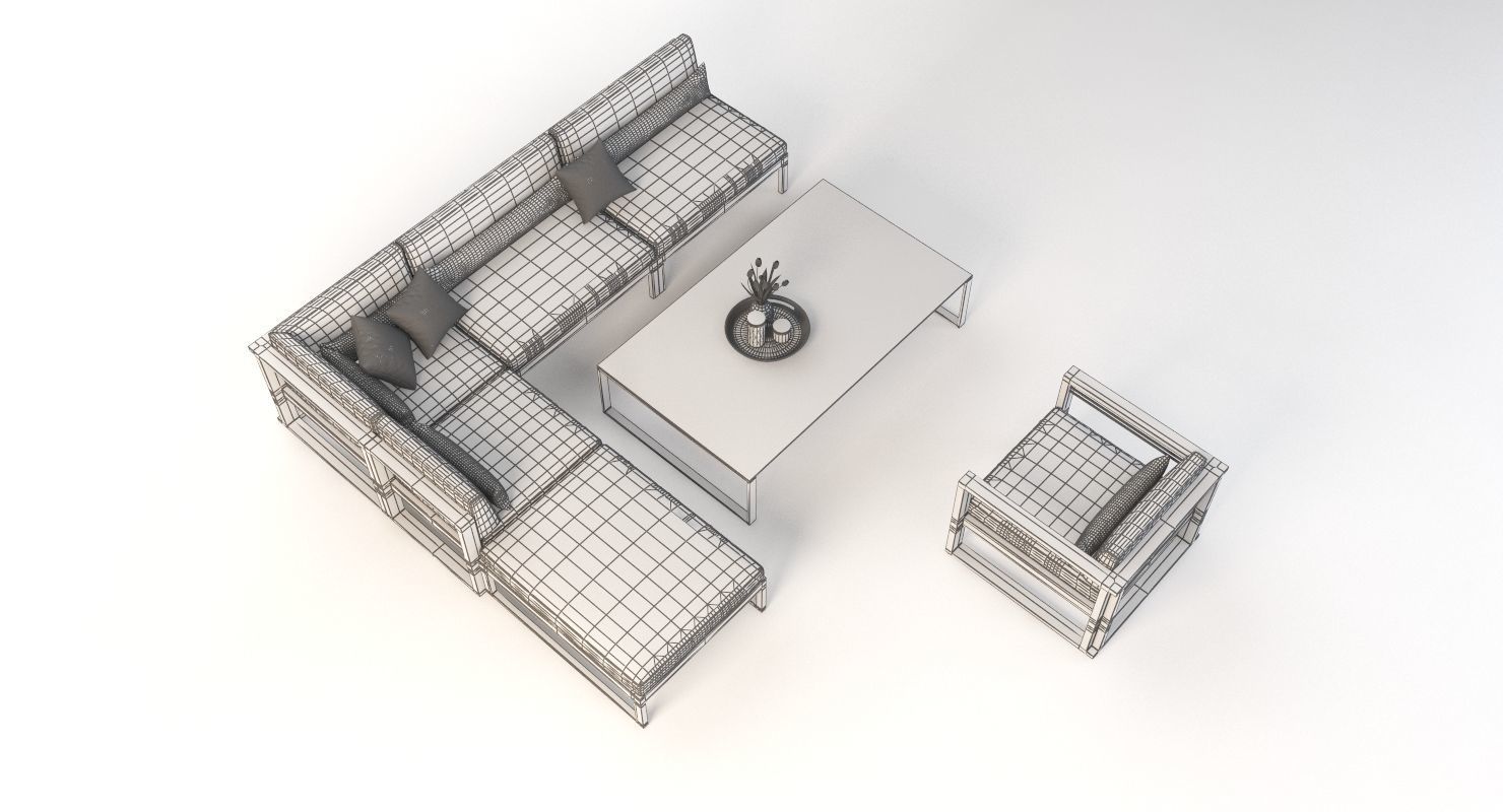 Manutti Fuse Outdoor Garden Modular Sofa 01 3D model_10