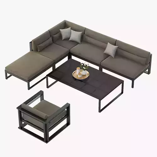 Manutti Fuse Outdoor Garden Modular Sofa 01 3D model