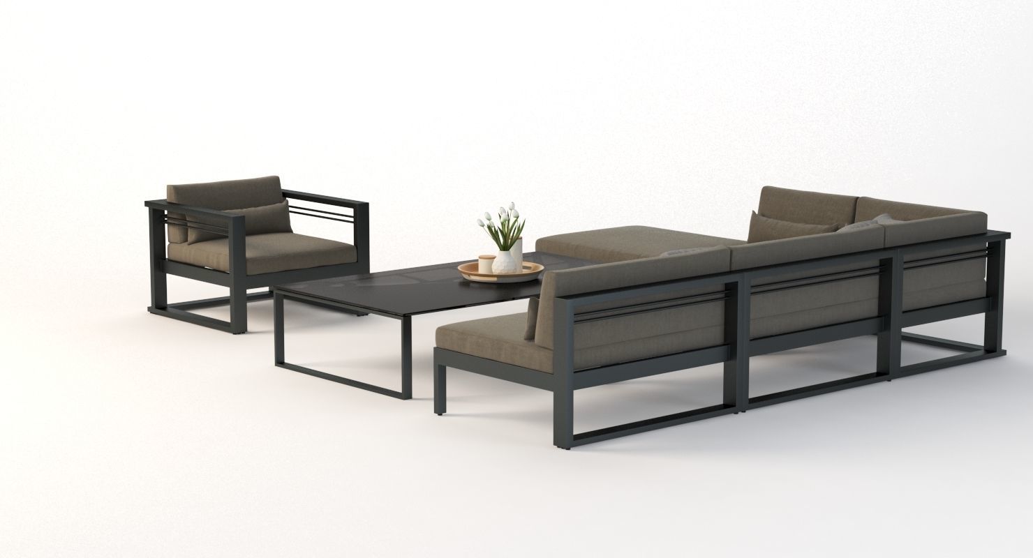 Manutti Fuse Outdoor Garden Modular Sofa 01 3D model_5