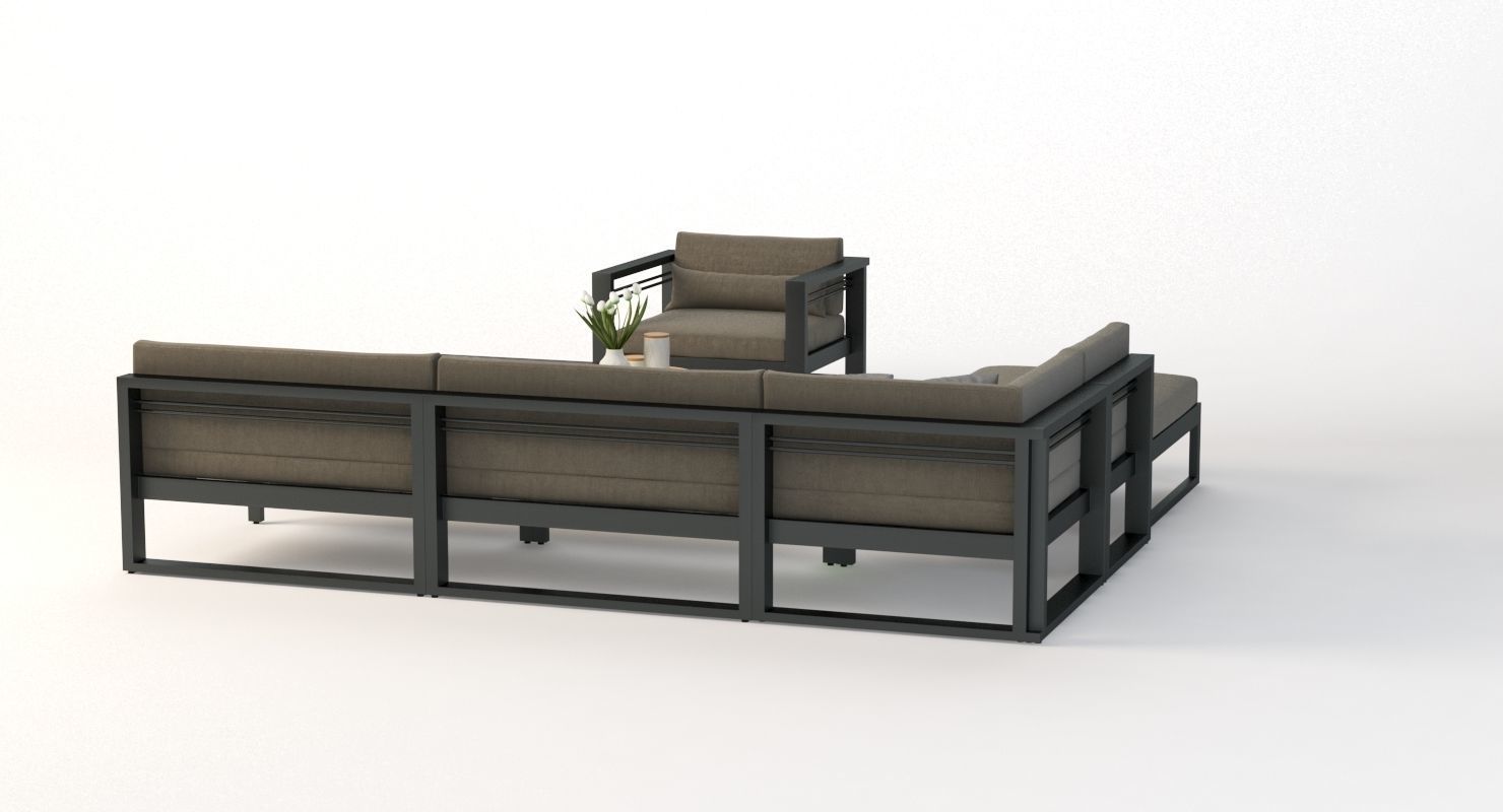 Manutti Fuse Outdoor Garden Modular Sofa 01 3D model_4
