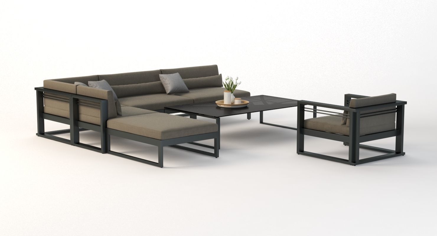 Manutti Fuse Outdoor Garden Modular Sofa 01 3D model_2