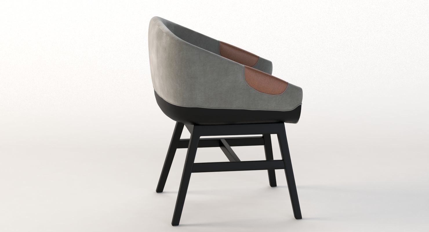 Lounge Chair 500 2472 by Charter Furniture 3D model_3