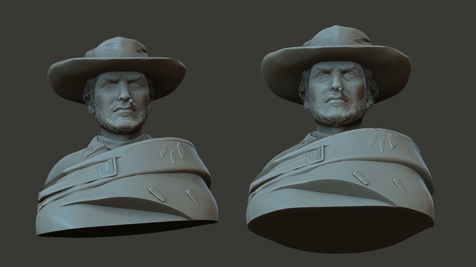 Clint Eastwood 3D print model_1