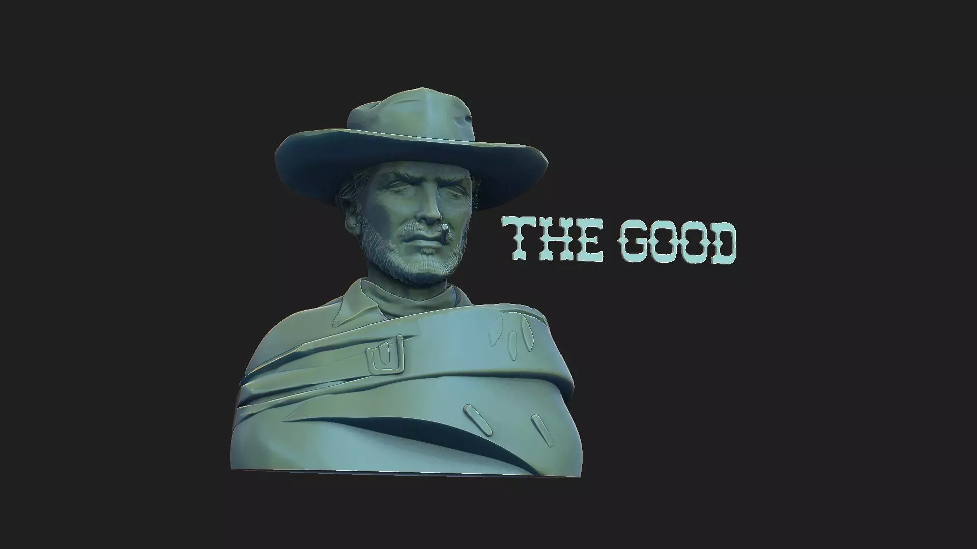 Clint Eastwood 3D print model_0