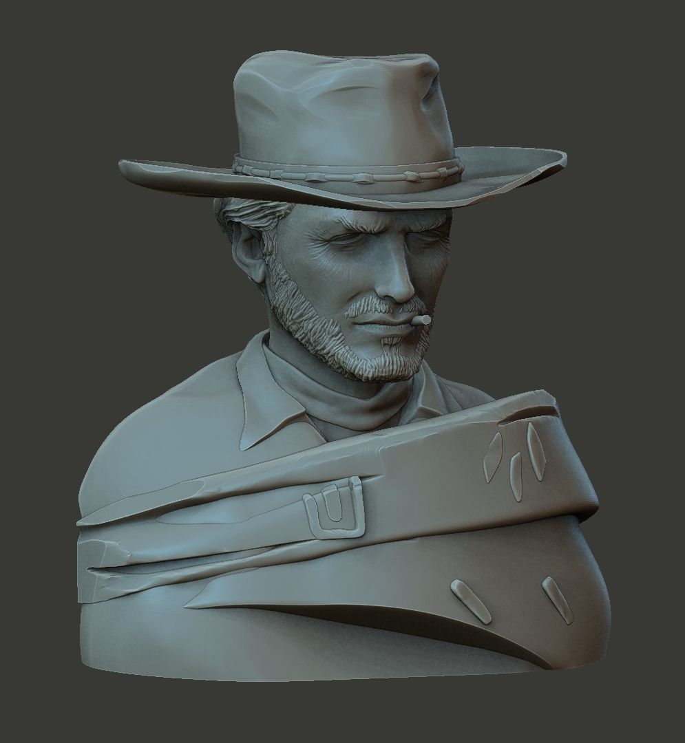 Clint Eastwood 3D print model_8