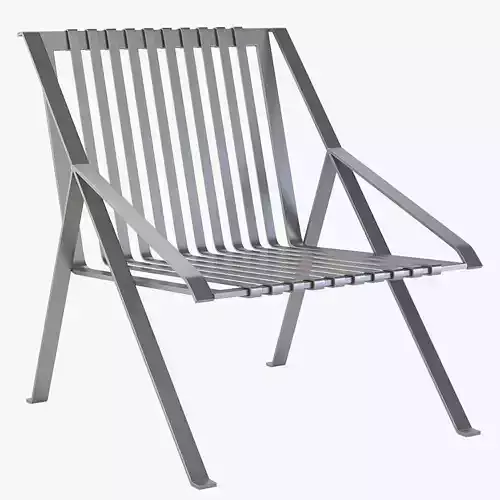 Line High-Back Metal Garden Armchair By Efasma