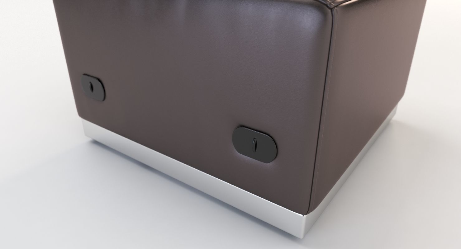 Krysten Square Ottoman 3D model_2