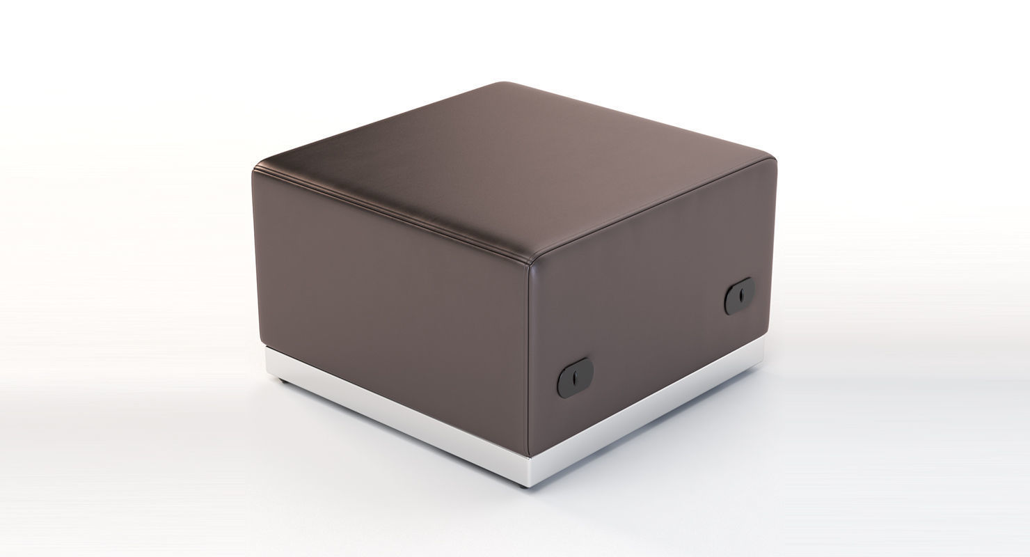 Krysten Square Ottoman 3D model_1
