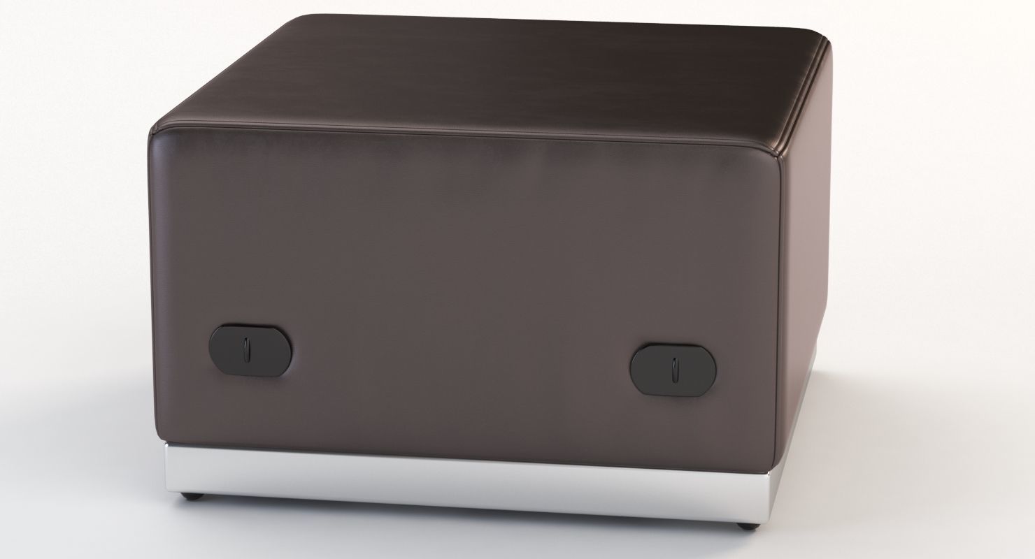 Krysten Square Ottoman 3D model_3