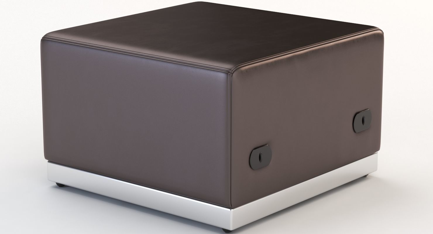 Krysten Square Ottoman 3D model_7