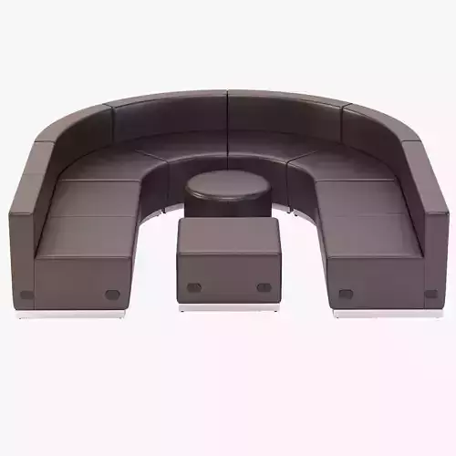 Krysten Sectional U Shape Concave Booth Sofa