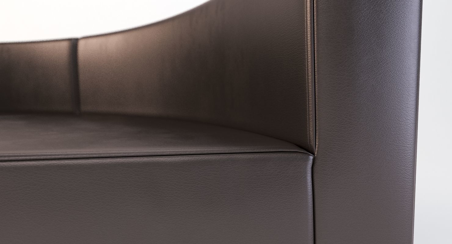 Krysten Sectional Three Seater Module Concave Round Sofa 3D model_8