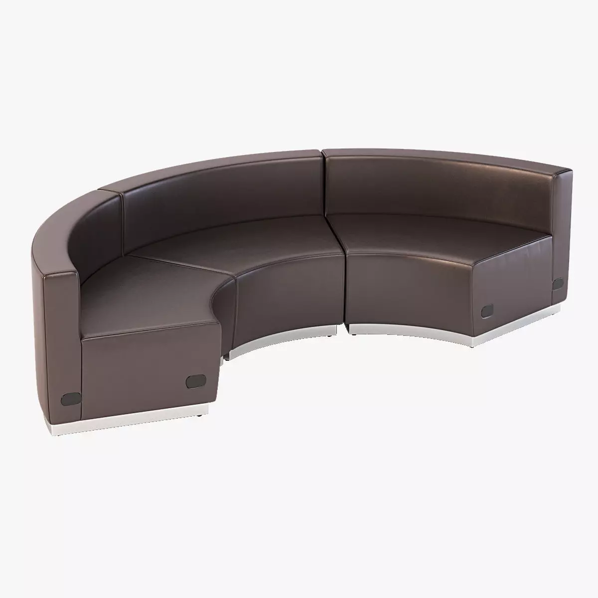 Krysten Sectional Three Seater Module Concave Round Sofa 3D model_0