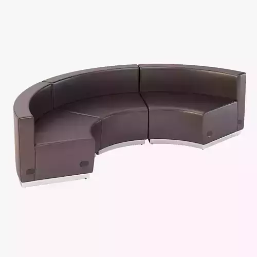 Krysten Sectional Three Seater Module Concave Round Sofa 3D model