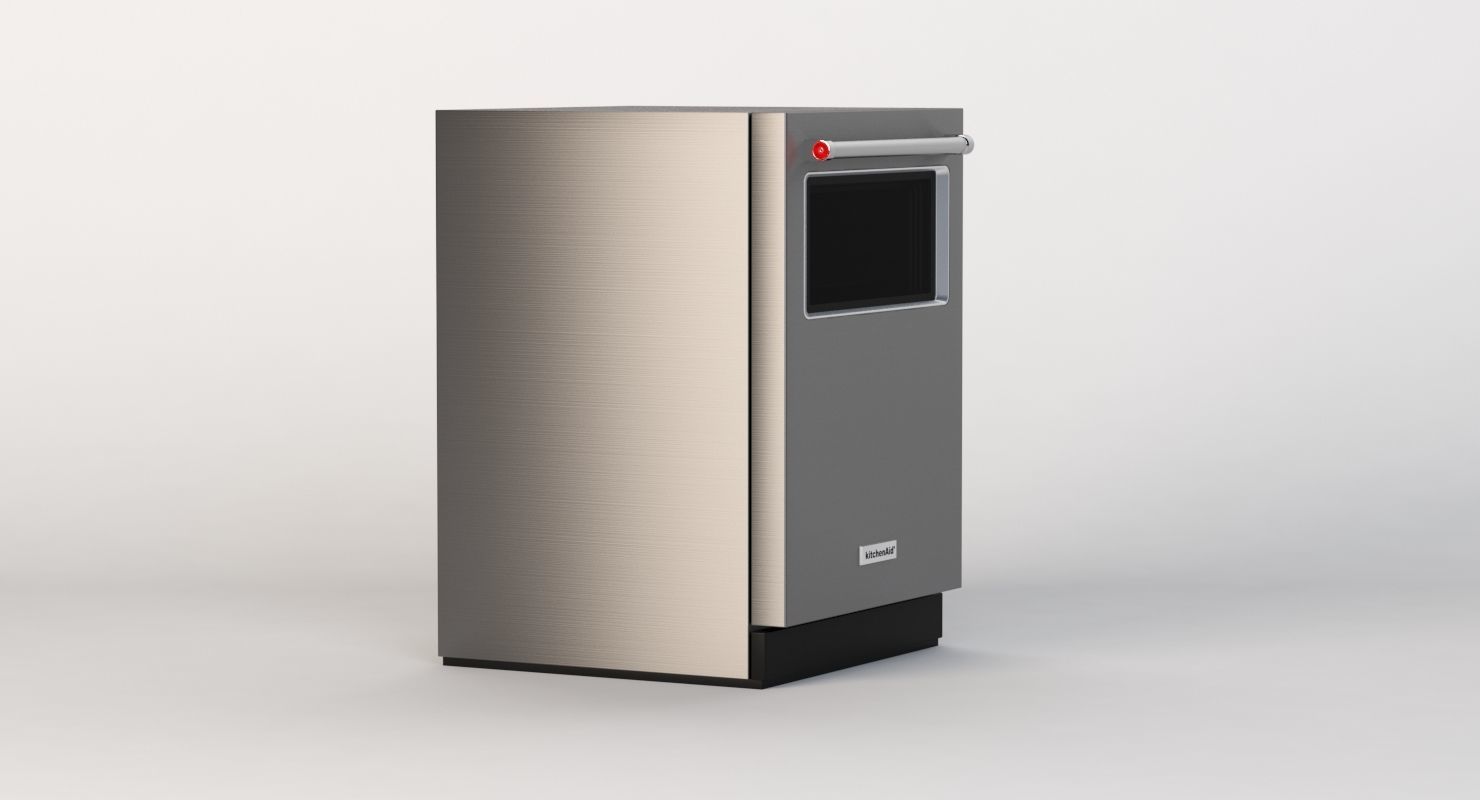 Kitchenaid Built In Dishwasher With Window Kdtm384ess 3D model_1