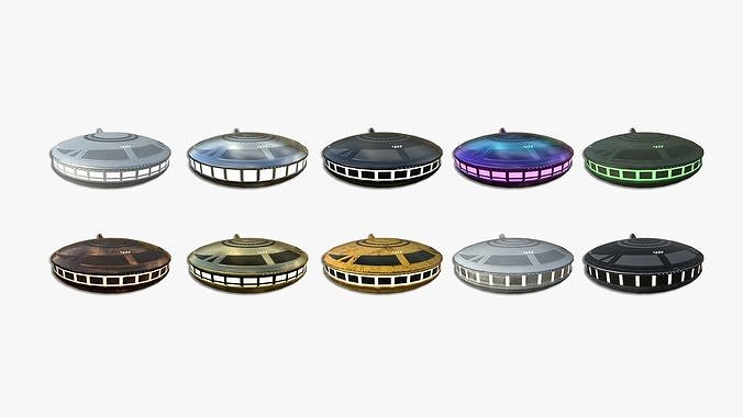 10 Alien Spaceship UFO A Collection - Sci Fi Spacecraft Design 