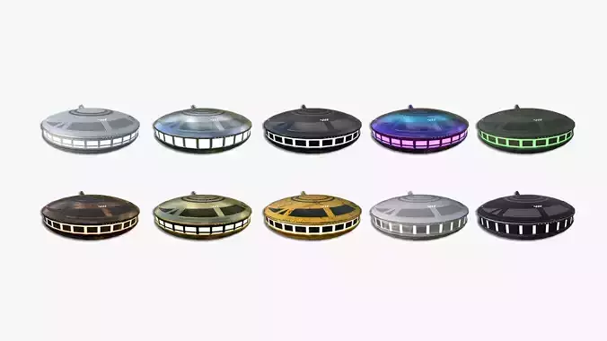 10 Alien Spaceship UFO A Collection - Sci Fi Spacecraft Design 