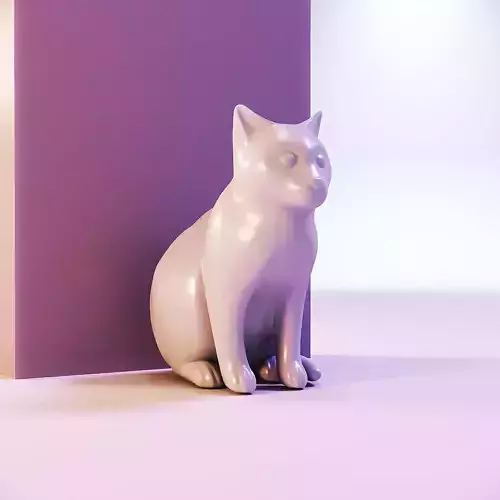 Miniature dollhouse cat decor