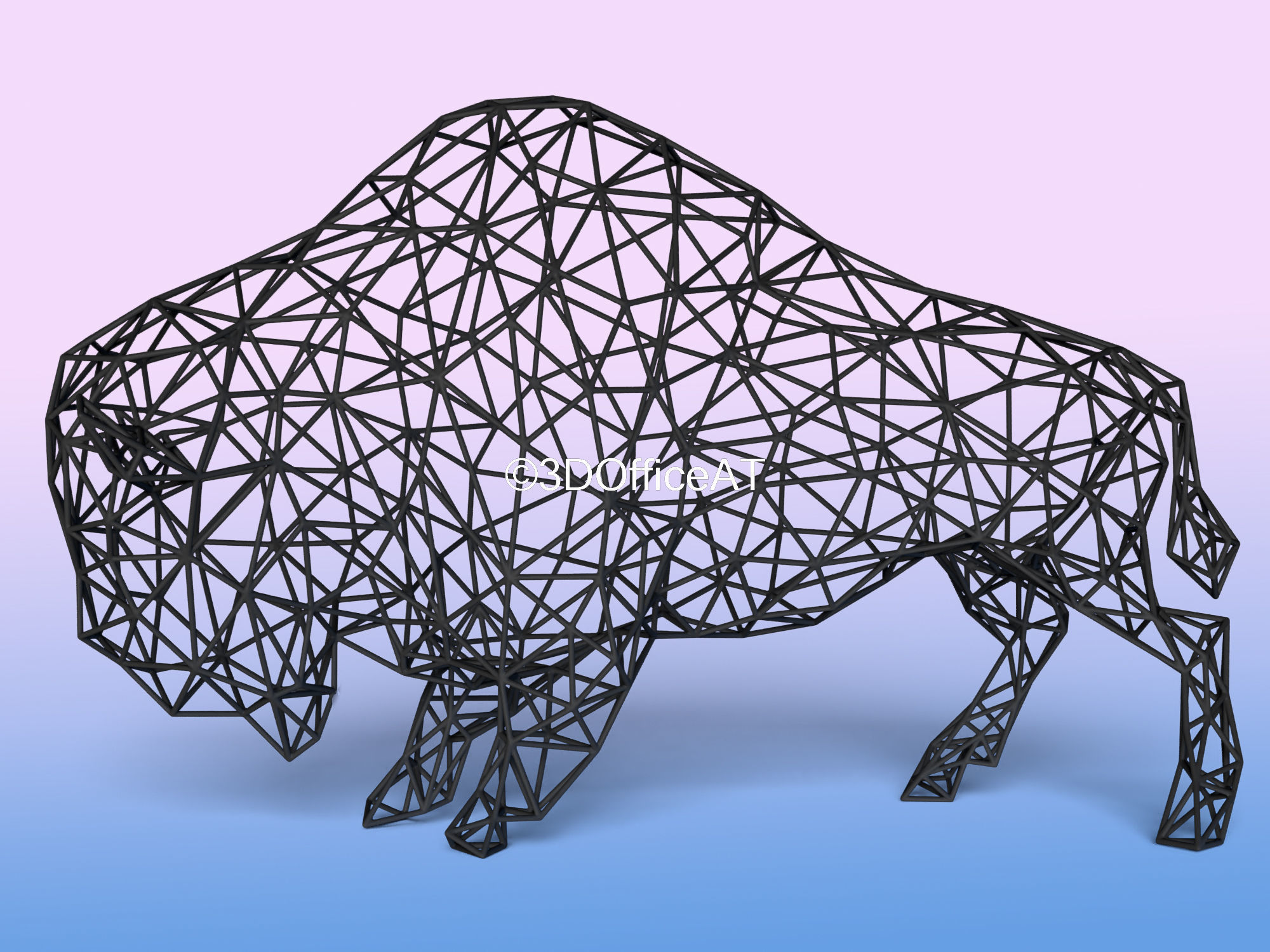 BUFFALO - WIRE ART 3D print model_6