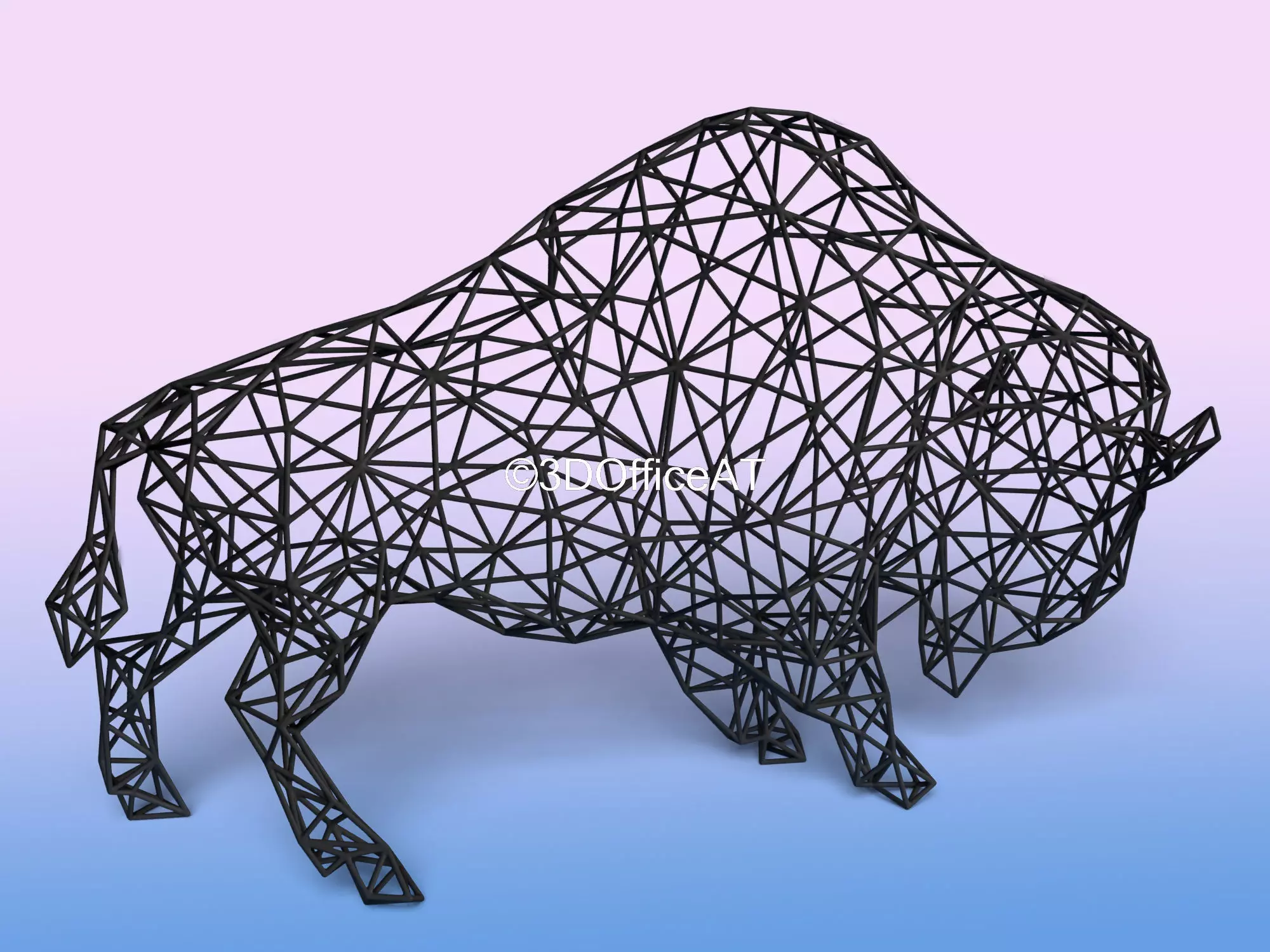BUFFALO - WIRE ART 3D print model_0