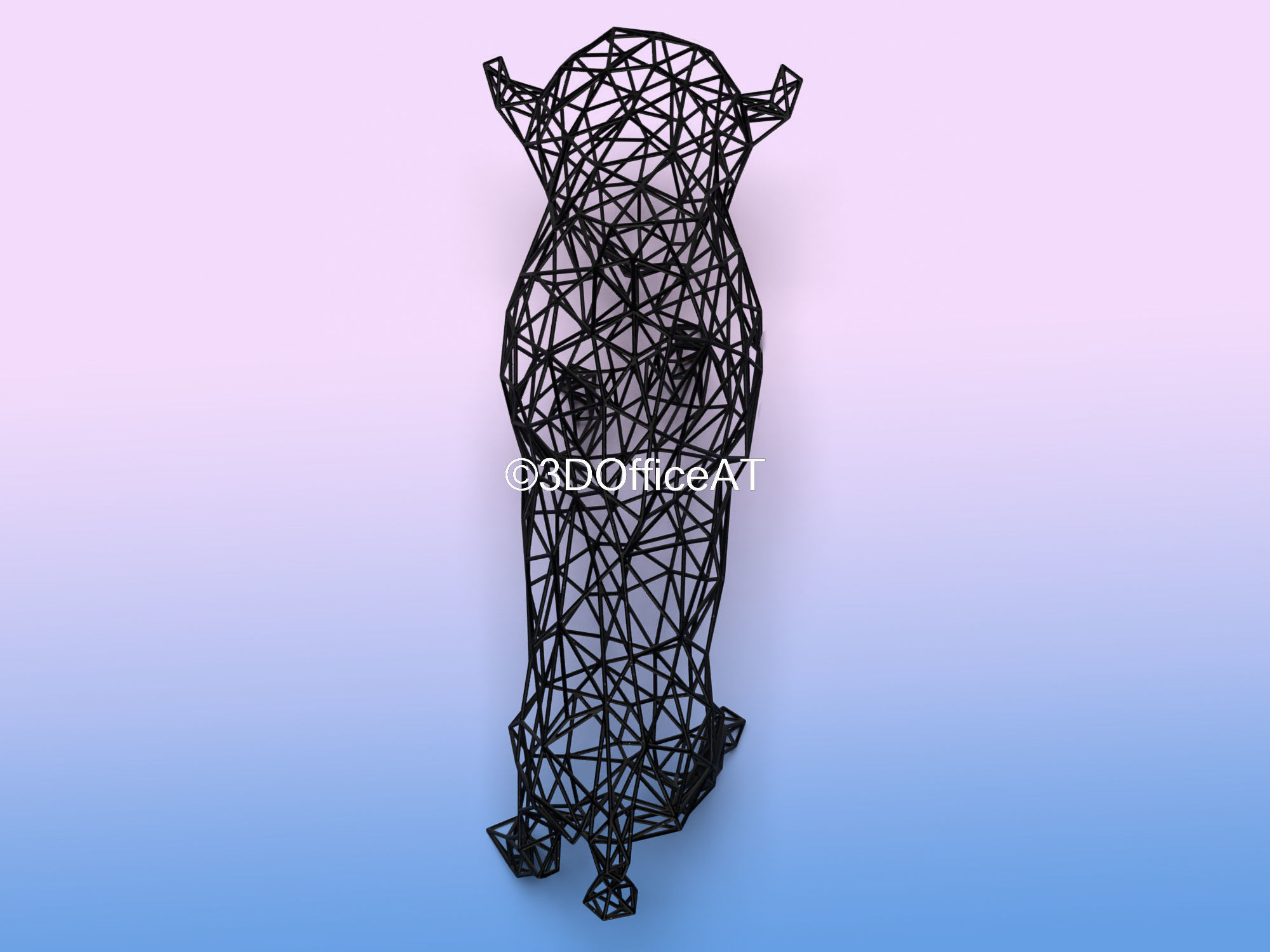 BUFFALO - WIRE ART 3D print model_3