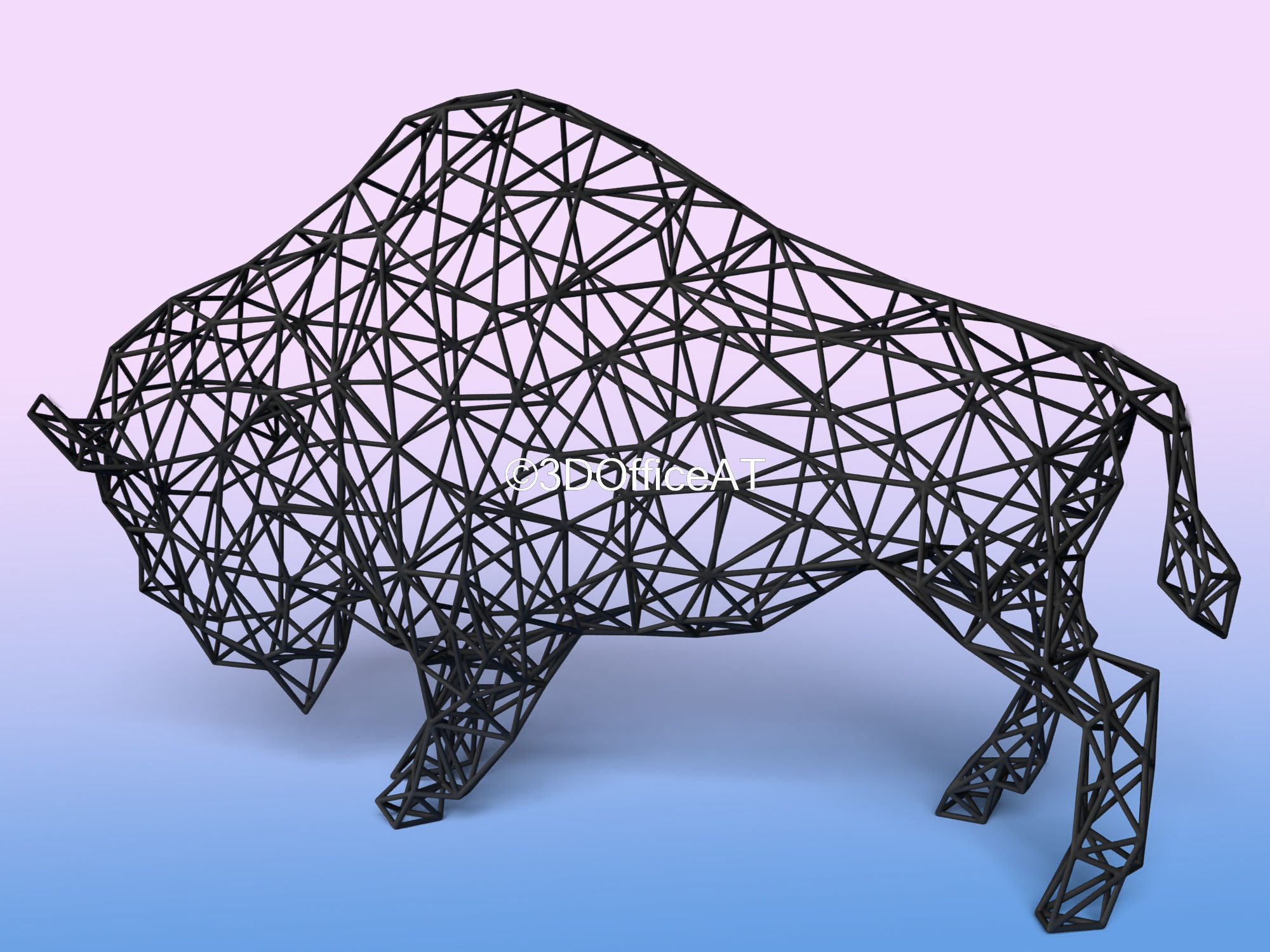 BUFFALO - WIRE ART 3D print model_7