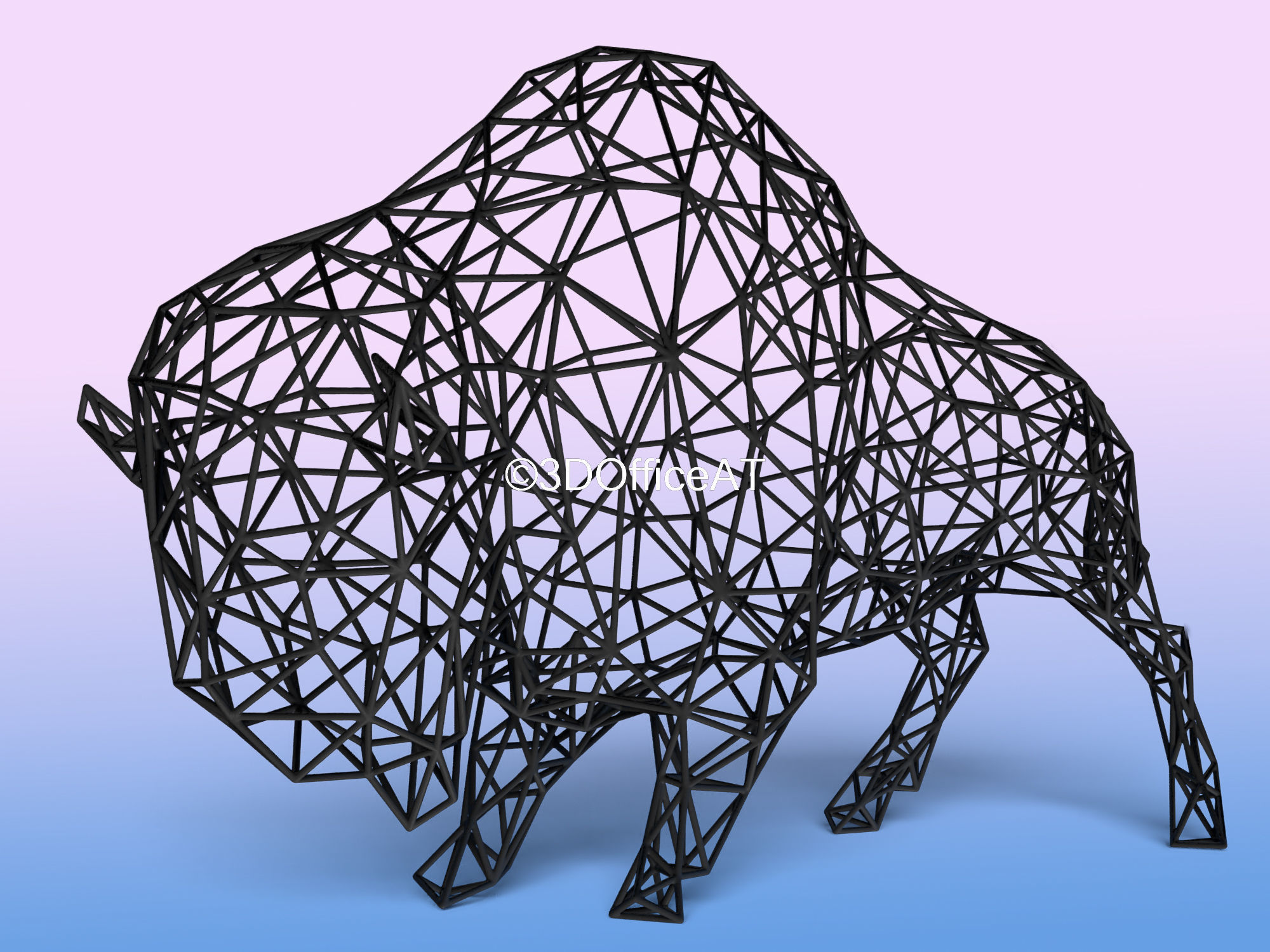 BUFFALO - WIRE ART 3D print model_2