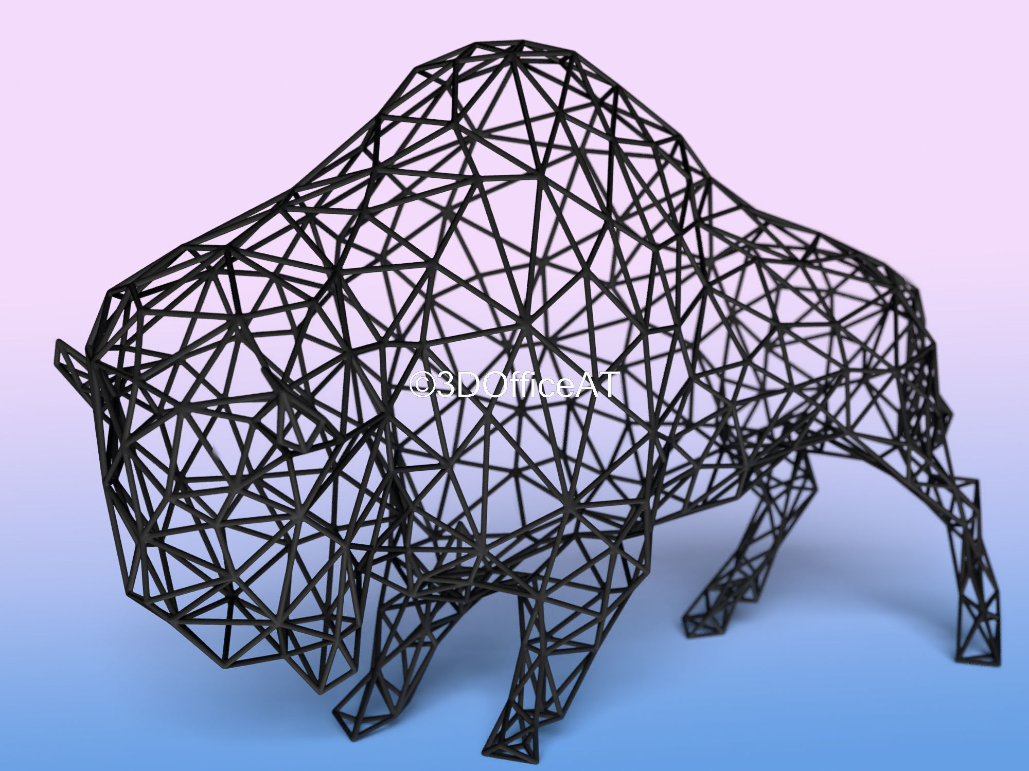 BUFFALO - WIRE ART 3D print model_5