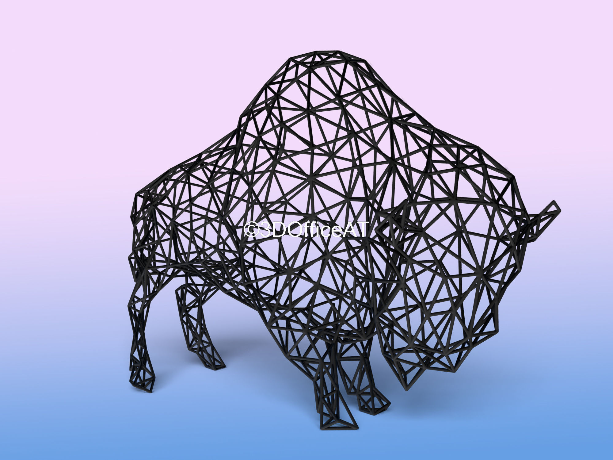 BUFFALO - WIRE ART 3D print model_8