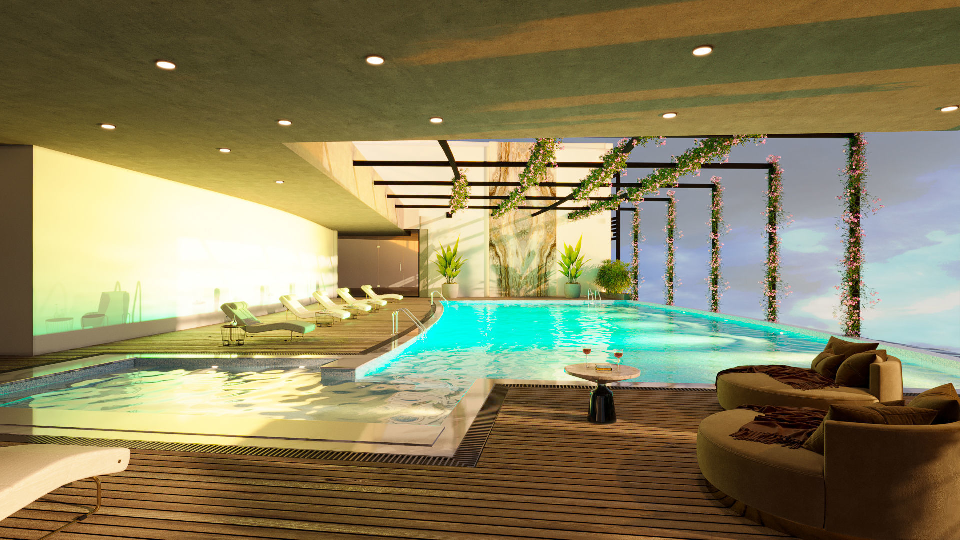 swimming pool and spa  3D model_3