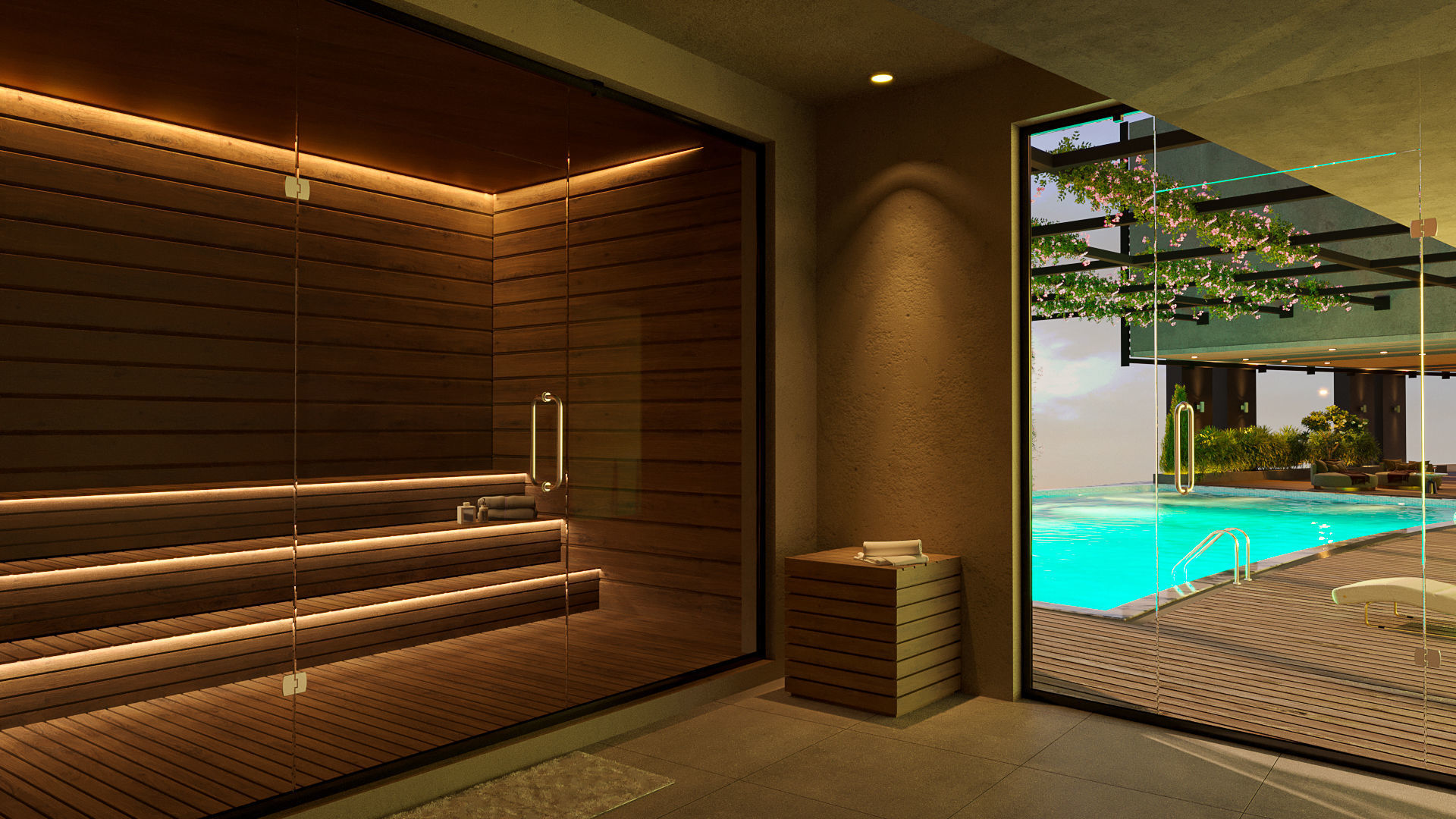 swimming pool and spa  3D model_1