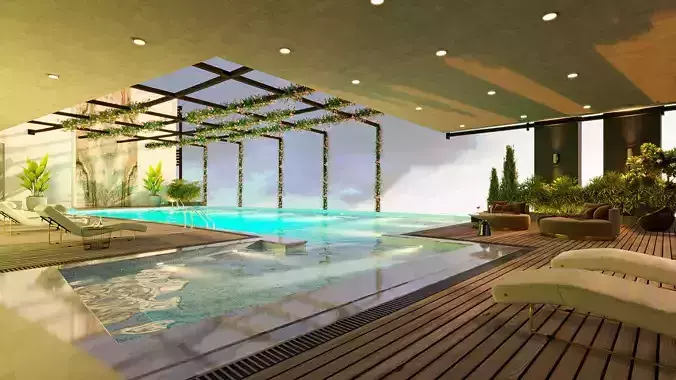 swimming pool and spa  3D model