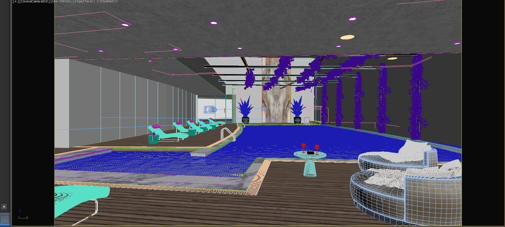 swimming pool and spa  3D model_7