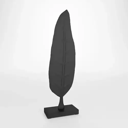 Leaf statuette minimal style for interior decoration 3D model