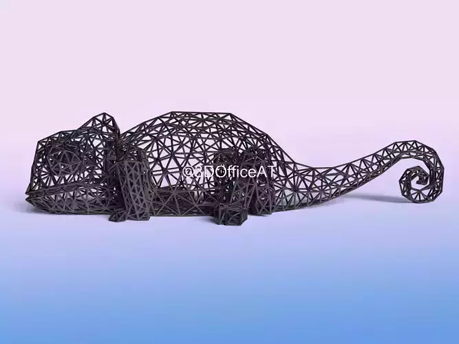 CHAMELEON - WIRE SCULPTURE 3D print model