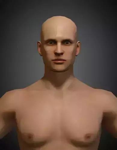 Realistic Low Poly Male Game Character Rigged and Textured