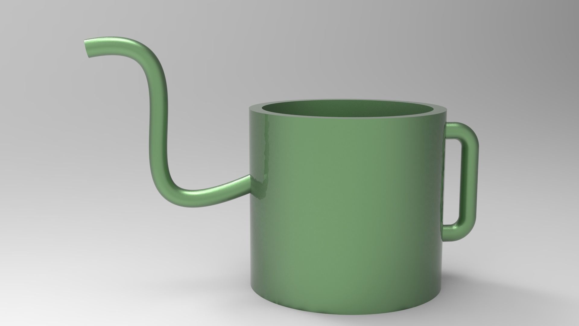 teapot metal pot with pipe 3D model_7