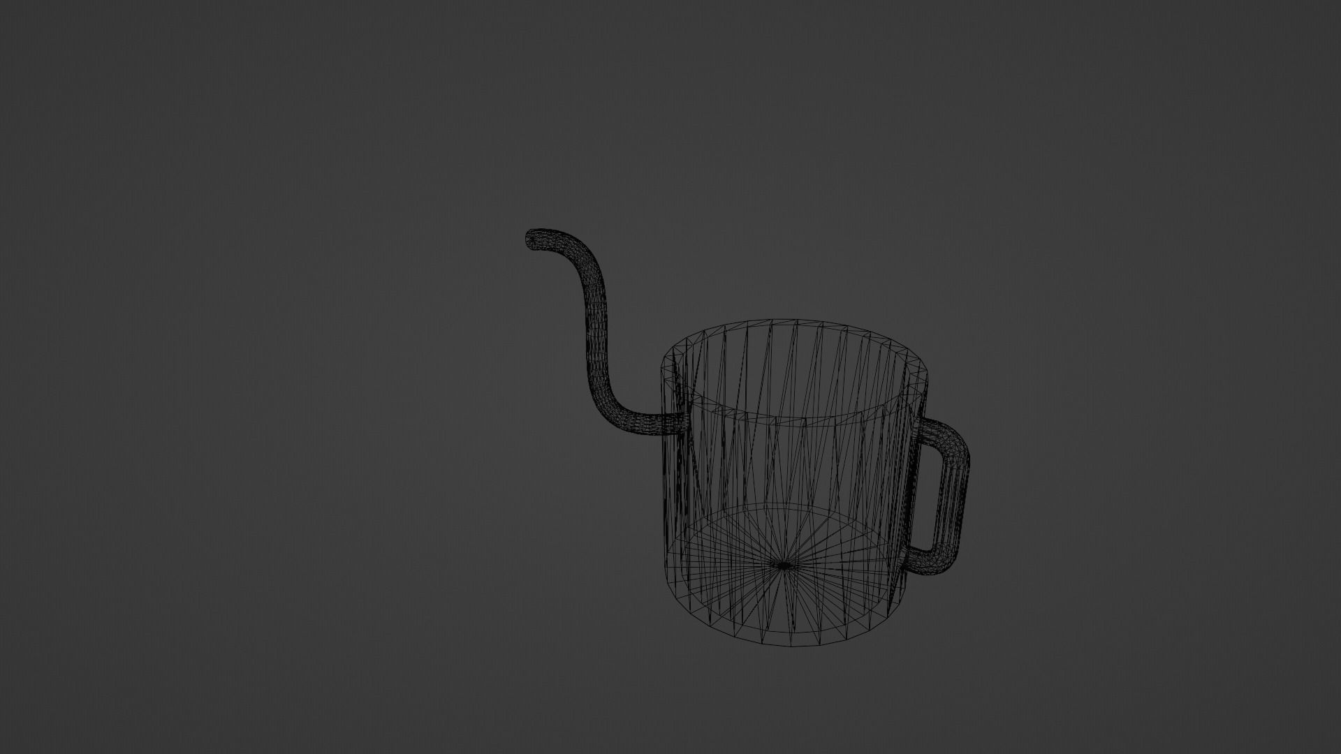 teapot metal pot with pipe 3D model_1