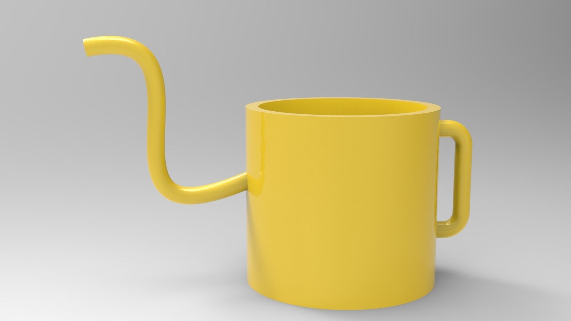 teapot metal pot with pipe 3D model_9