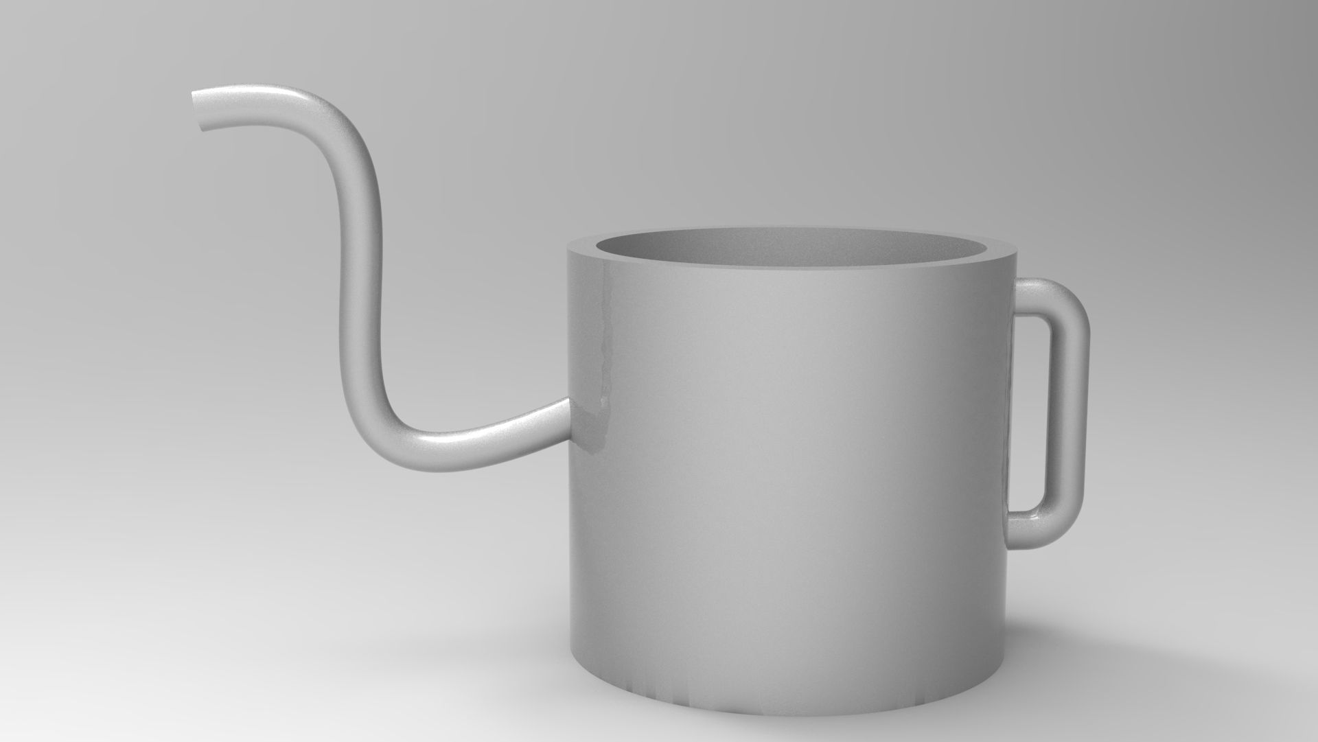 teapot metal pot with pipe 3D model_6