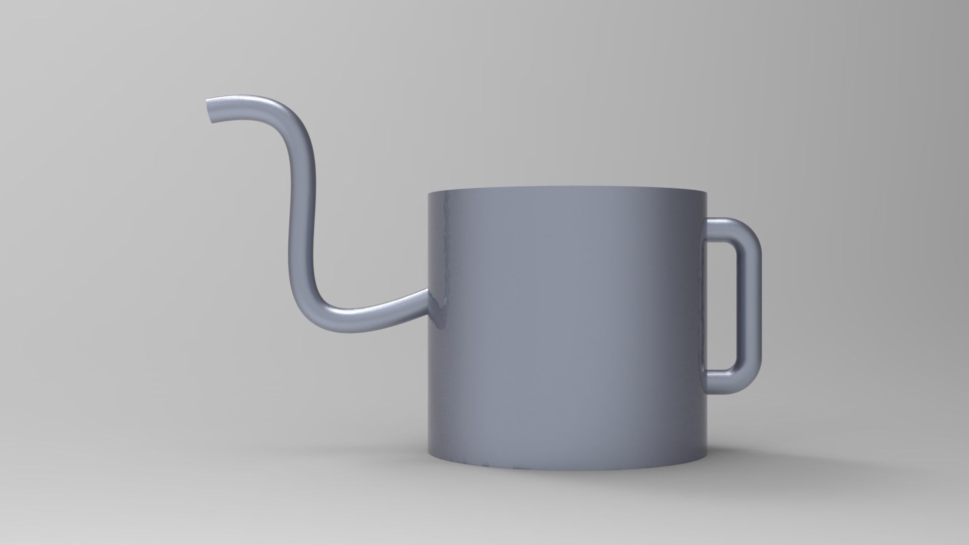 teapot metal pot with pipe 3D model_12