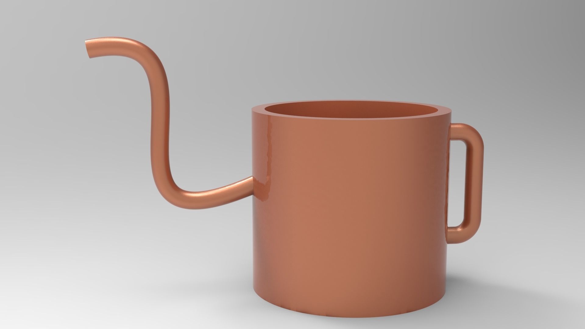 teapot metal pot with pipe 3D model_8